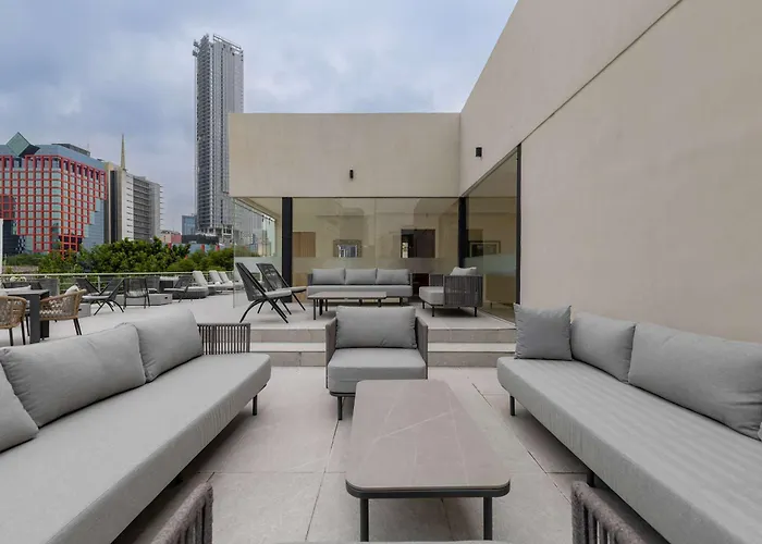 Capitalia Modern 1br With Rooftop Jacuzzi & Gym Apartamento México DF